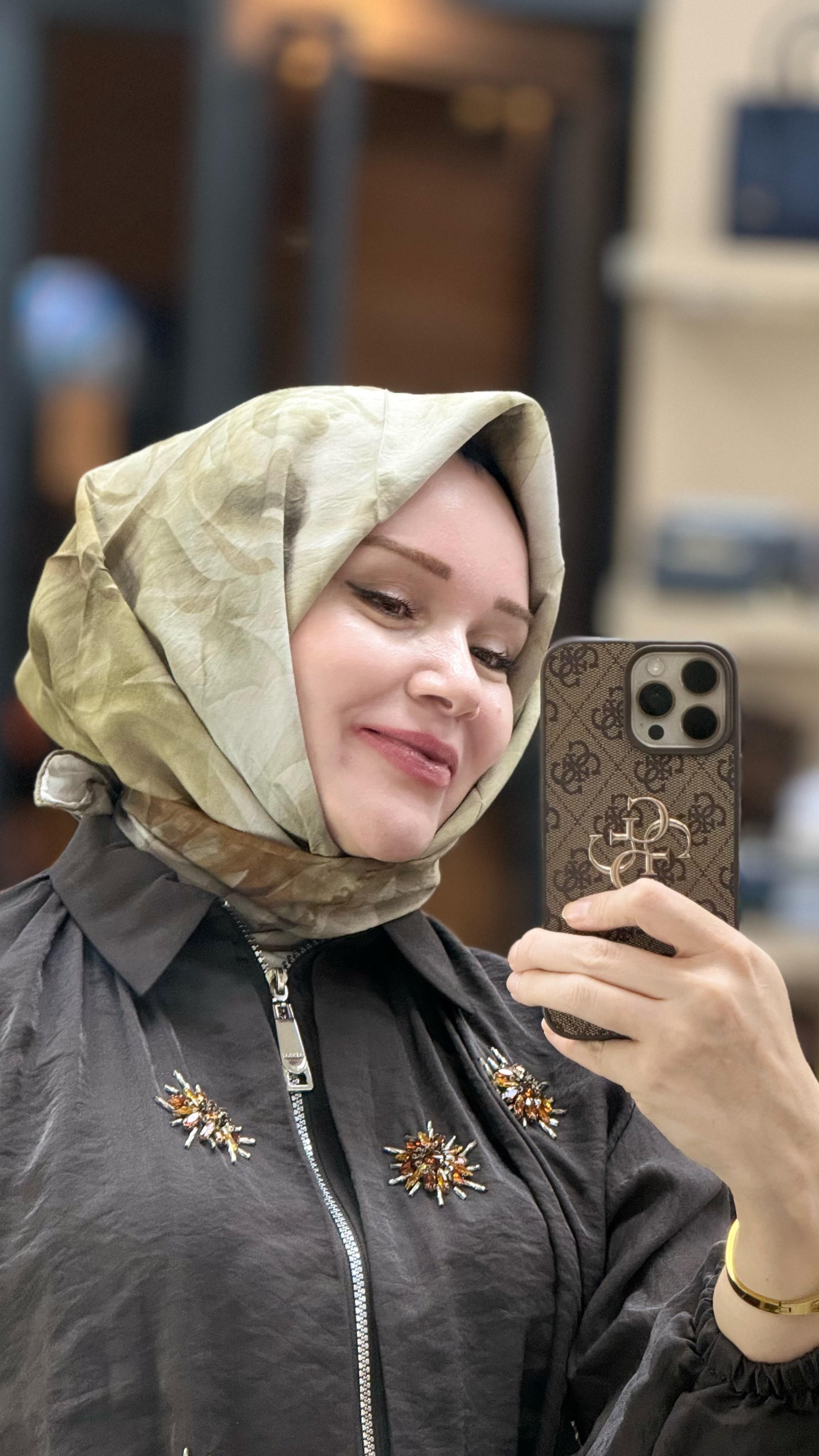 NATUREL DESENLİ EŞARP (ELYAF)