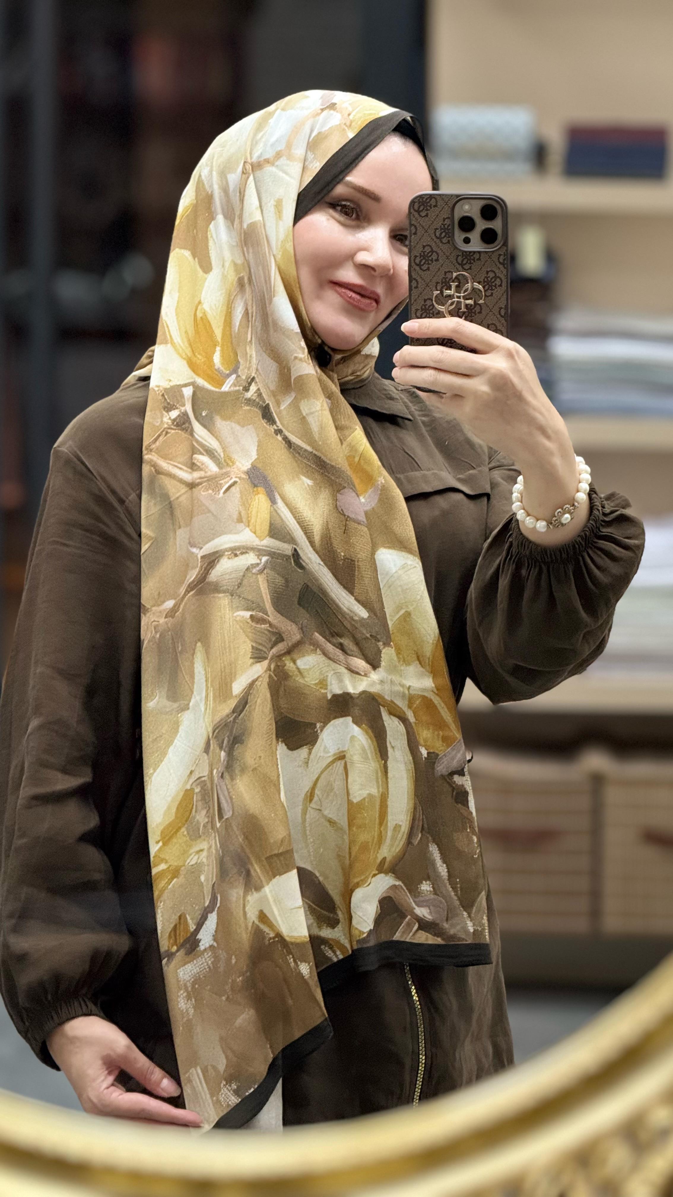 NATUREL DESENLİ RAMİ ŞAL